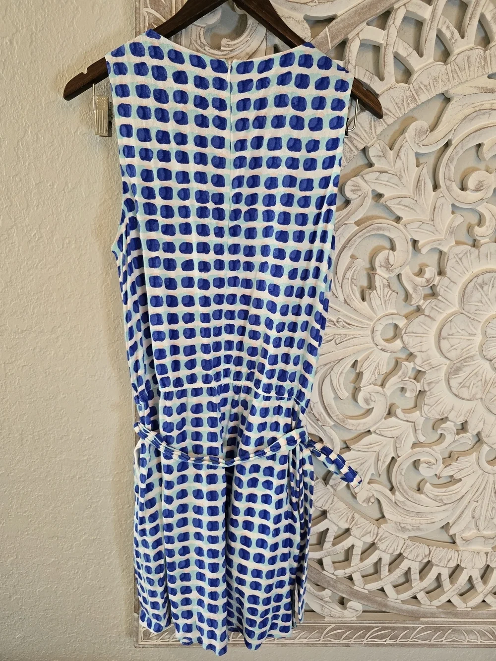 Kate Spade New York Women’s Island Stamp Romper  Blue White M